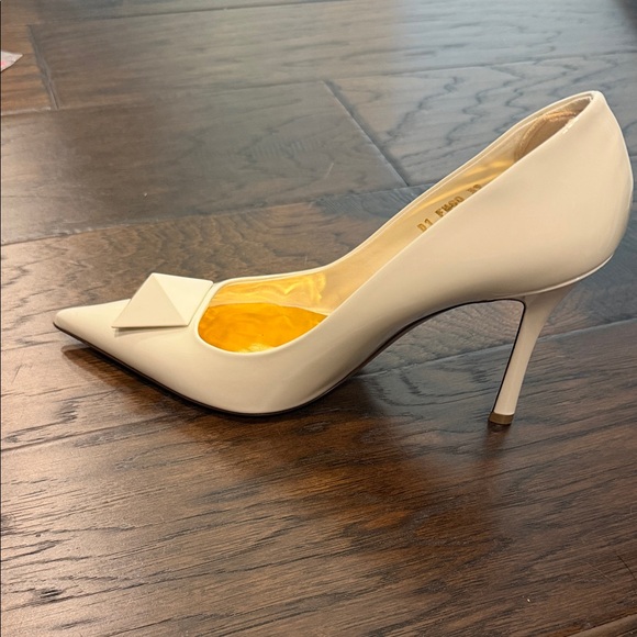 Valentino Women's Ivory Studded Heel - Picture 2 of 3